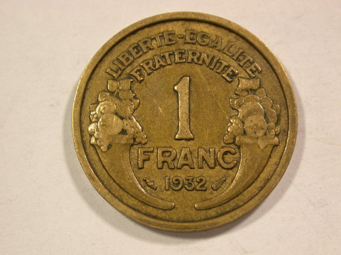  B43 Frankreich 1 Franc 1932 Morlon in ss+  Originalbilder   