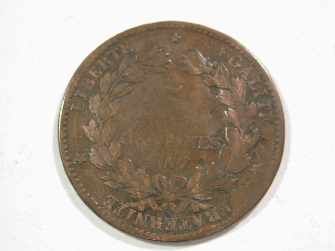  B43 Frankreich 5 Centimes Ceres 1884 A  Belegstück  Originalbilder   