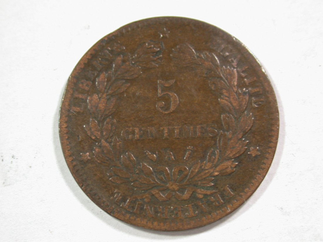  B43 Frankreich 5 Centimes Ceres 1887 in f.ss Originalbilder   