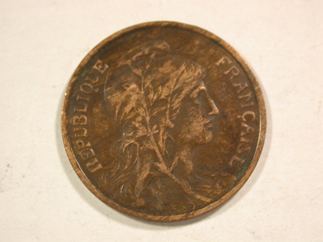  B43 Frankreich 5 Centimes 1917 in ss+ Originalbilder   