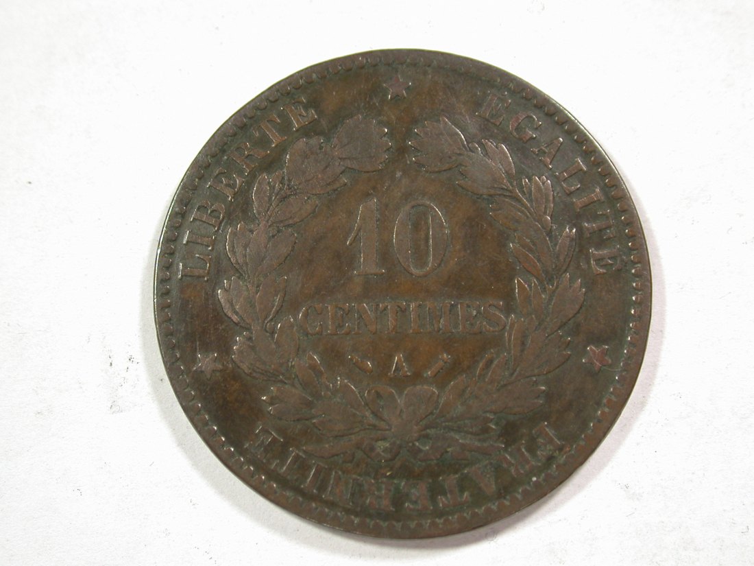 B43 Frankreich 10 Centimes 1893 in f.ss Originalbilder