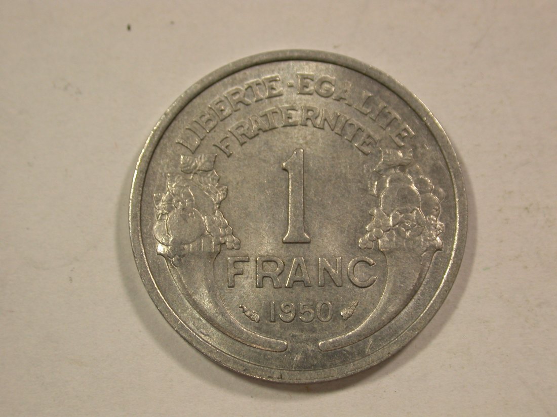  B43 Frankreich 1 Francs 1950 in vz/vz-st  Originalbilder   