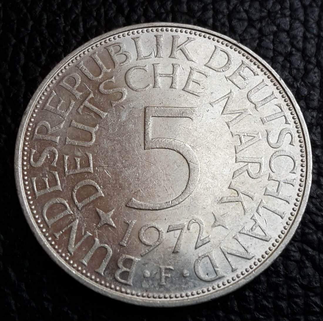 5 Mark Silberadler 1972 F Jaeger 387 XL Bild (Silber 7 gramm fein) Erhaltung !!