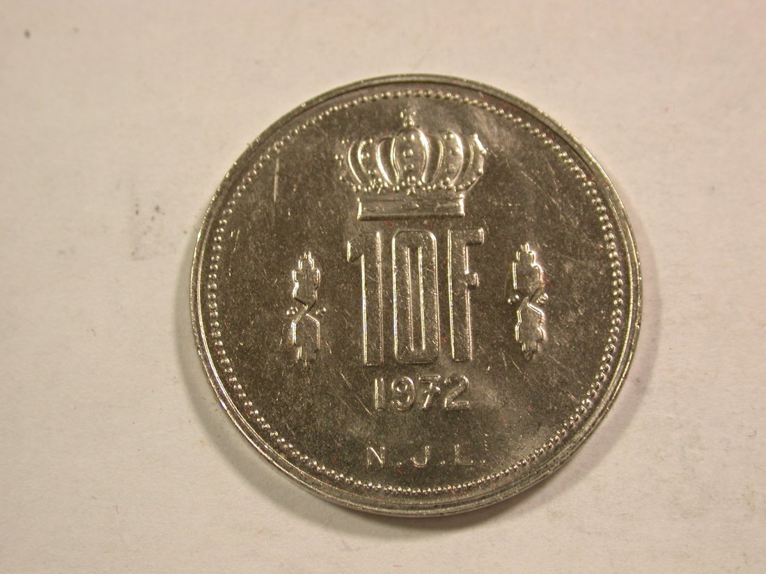  B14 Luxemburg 10 Francs 1972 in vz-st/f.st  Originalbilder   