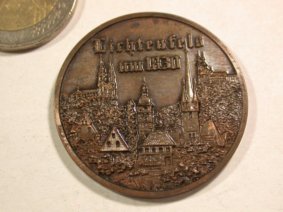  B14 Lichtenfels 36 mm 17,9 Gr. Kupfer in PP CBN Medaille  Originalbilder   