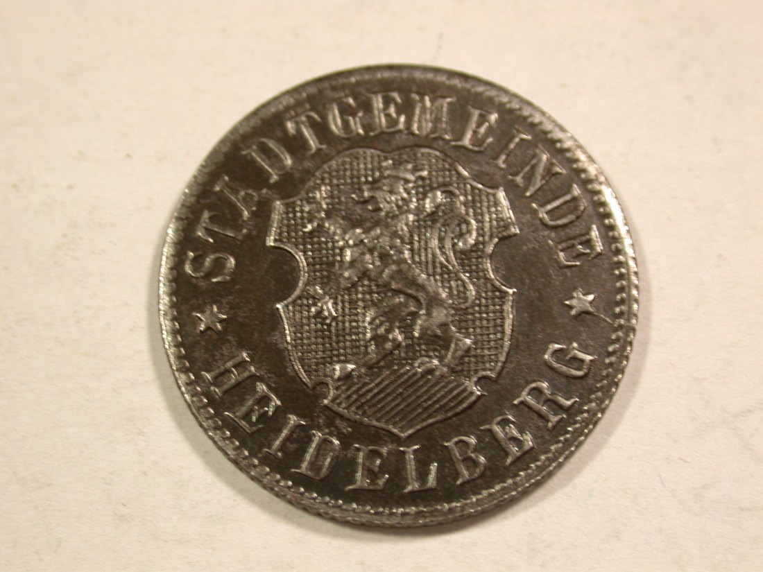  B14 Heidelberg  50 Pfennig o.Jahr in vz!  Originalbilder   