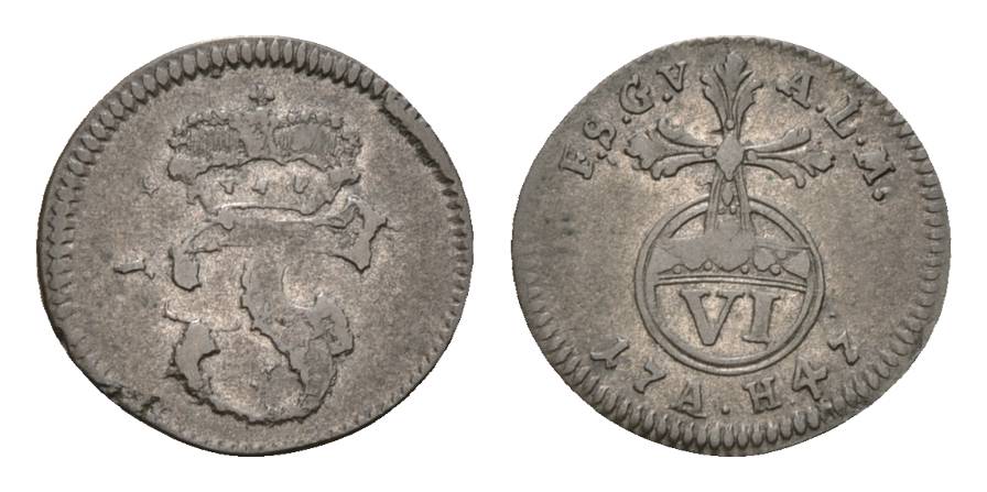  Sachsen-Gotha-Altenburg, 6 Pfennig 1747   