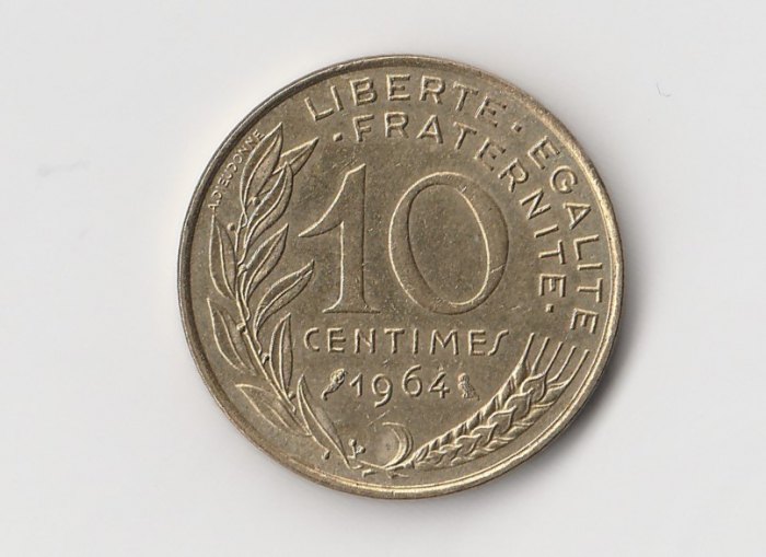  10 Centimes Frankreich 1964(B974)   