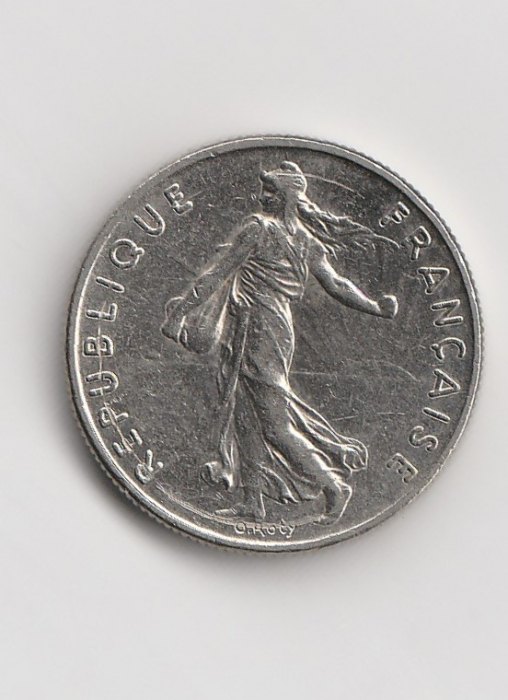  Frankreich 1/2 Franc 1986  (B982)   