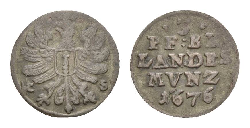  Brandenburg-Preußen, 3 Pfennig 1676 CS   