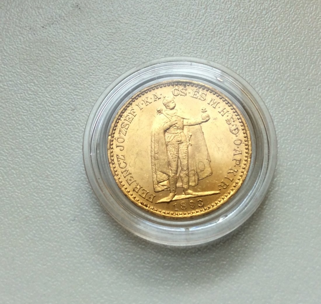 Ungarn 20 Korona Goldmünze 1893 K.B.