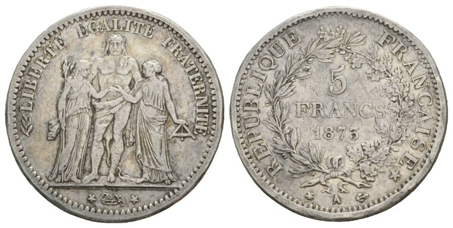  Frankreich, 5 Francs 1873   