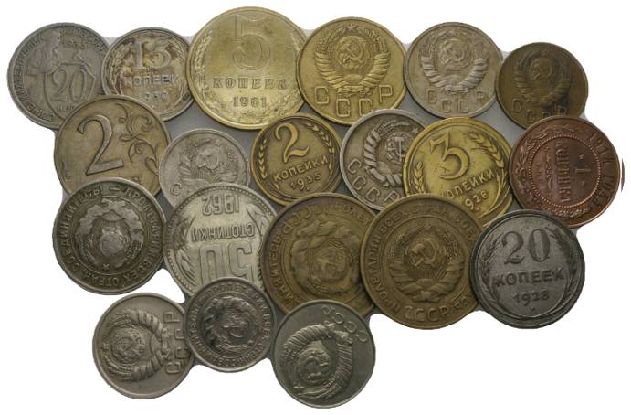  Russland, 20 Kleinmünzen   