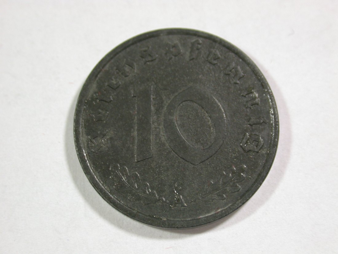 B15 Alliierte Besatzung 10 Pfennig 1948 A in vz Originalbilder