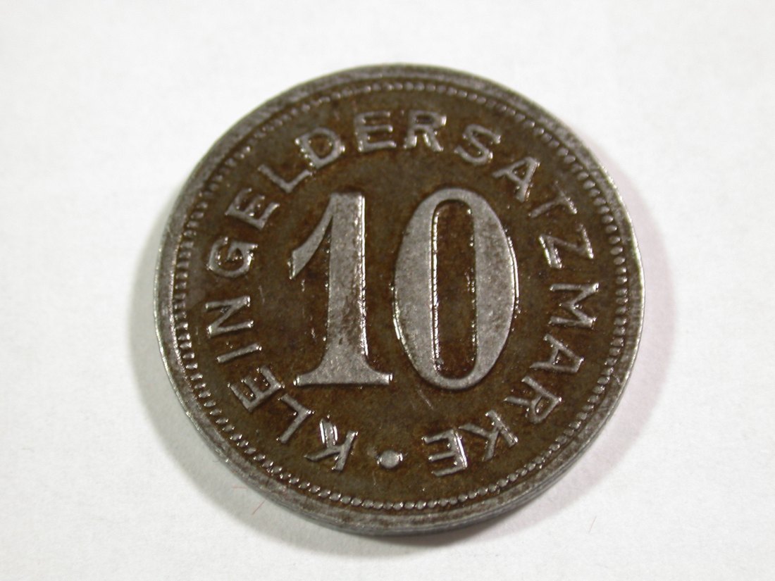 B16 Pirmasens 10 Pfennig Eisen 1919 Stiefel in ss-vz Originalbilder