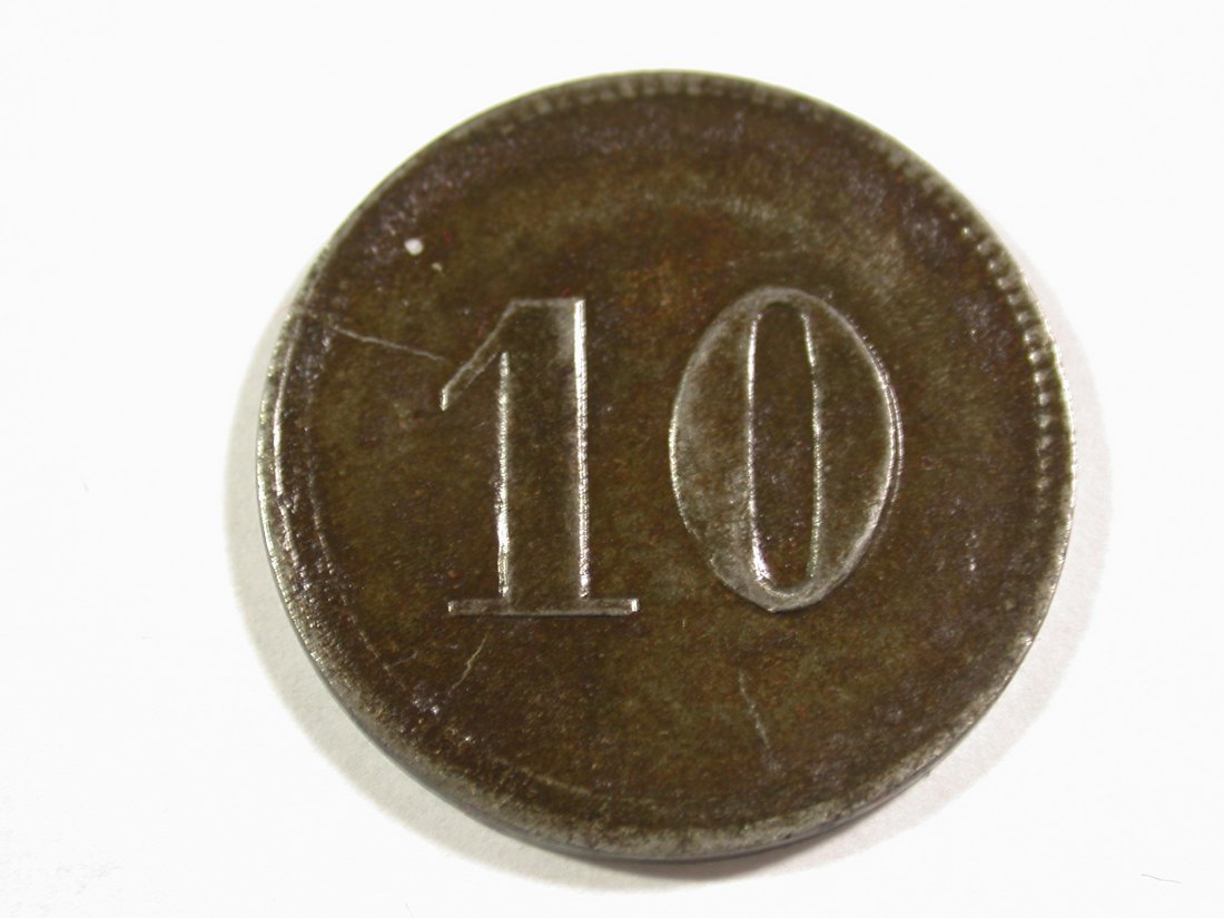  B16  Pössneck 10 Pfennig 1920 Eisen in vz+ Originalbilder   