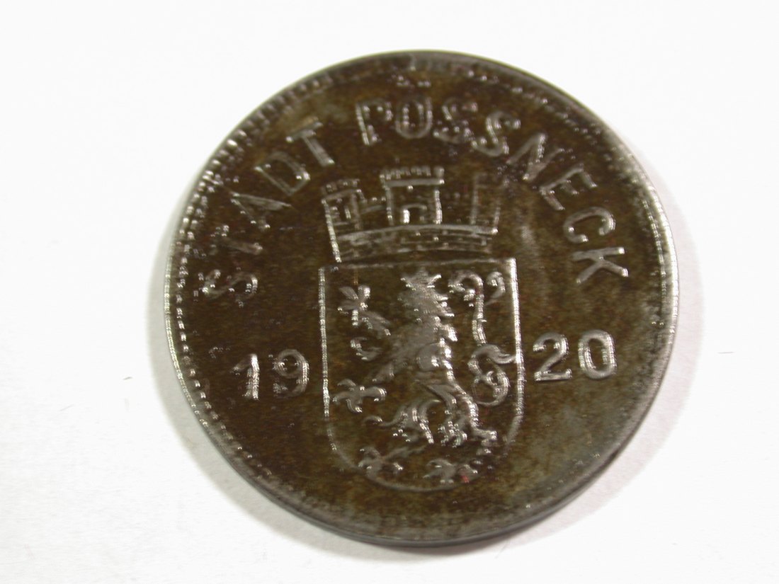 B16  Pössneck 10 Pfennig 1920 Eisen in vz+ Originalbilder   