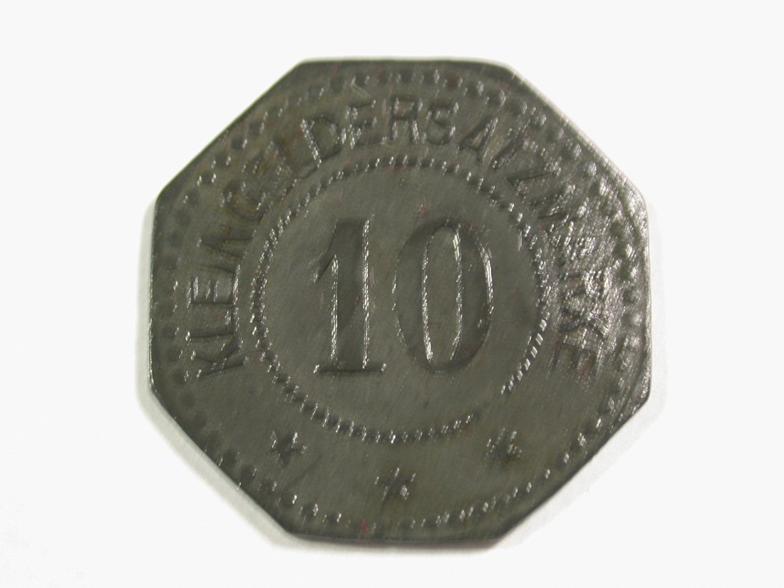  B16  Sangerhausen 10 Pfennig 1917 in vz achteckig R ! Originalbilder   