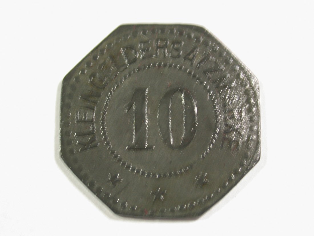 B16 Sangerhausen 10 Pfennig 1917 in vz achteckig R ! Originalbilder