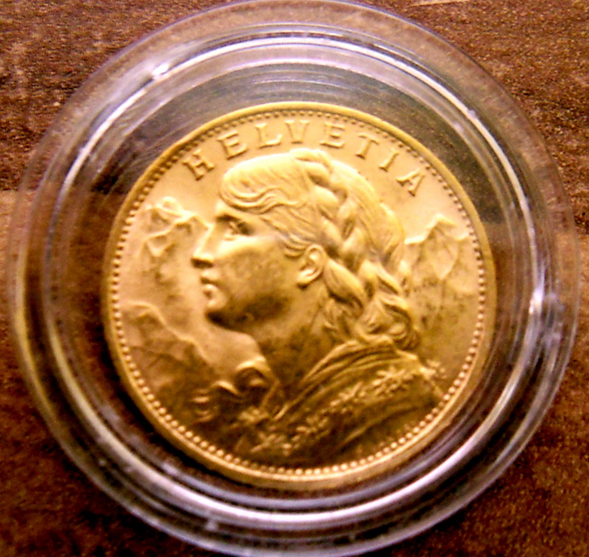 Vreneli Goldmünze 1922 - Vreneli Goldmünze Feingewicht 5,81 g.
