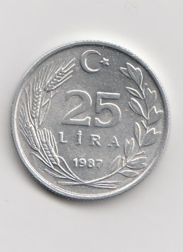  25 Lira Türkei 1987 (K038)   