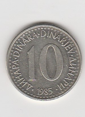 10 Dinara Jugoslawien 1985 (K051)