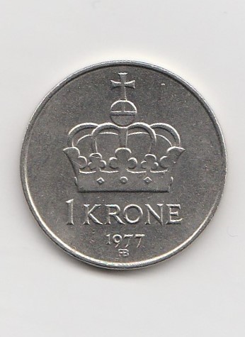  1 Krone Norwegen 1977  (K057)   