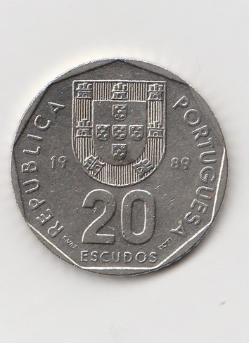  20 Escudos Portugal 1989 (K058)   