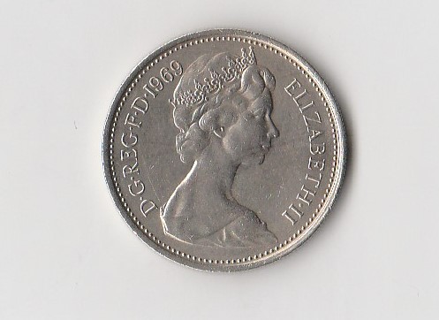  5 New Pence Großbritannien 1969 (K062)   