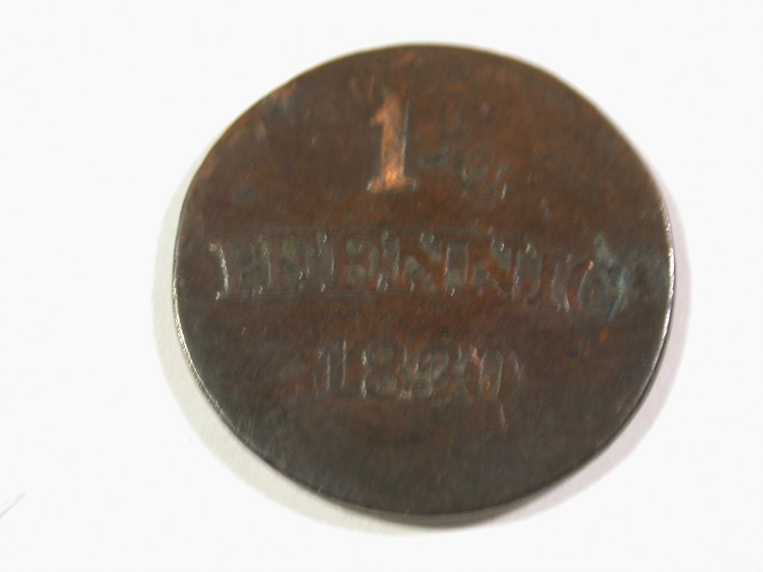 B44 Sachsen Weimar Eisenach 1 1/2 Pfennig 1830 in fast ss Originalbilder