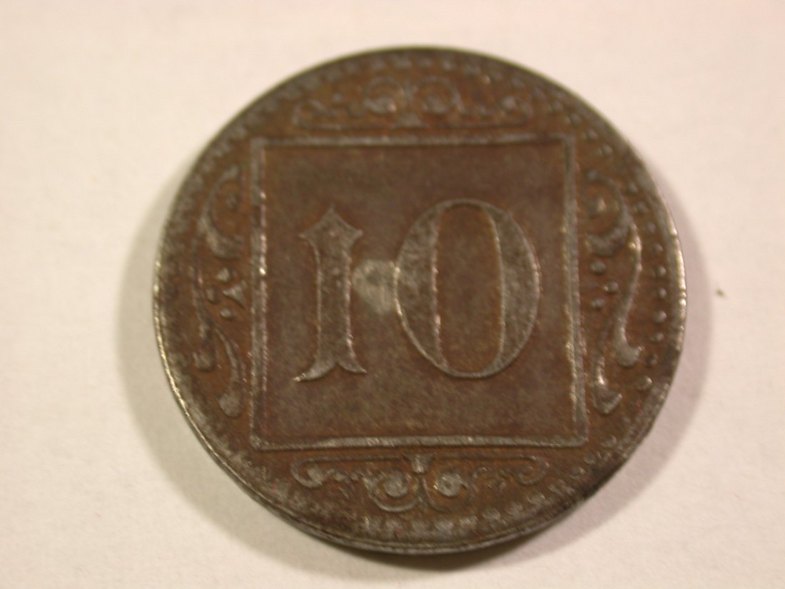 B44 Münster 10 Pfennig 1918 in Eisen in sehr schön Originalbilder