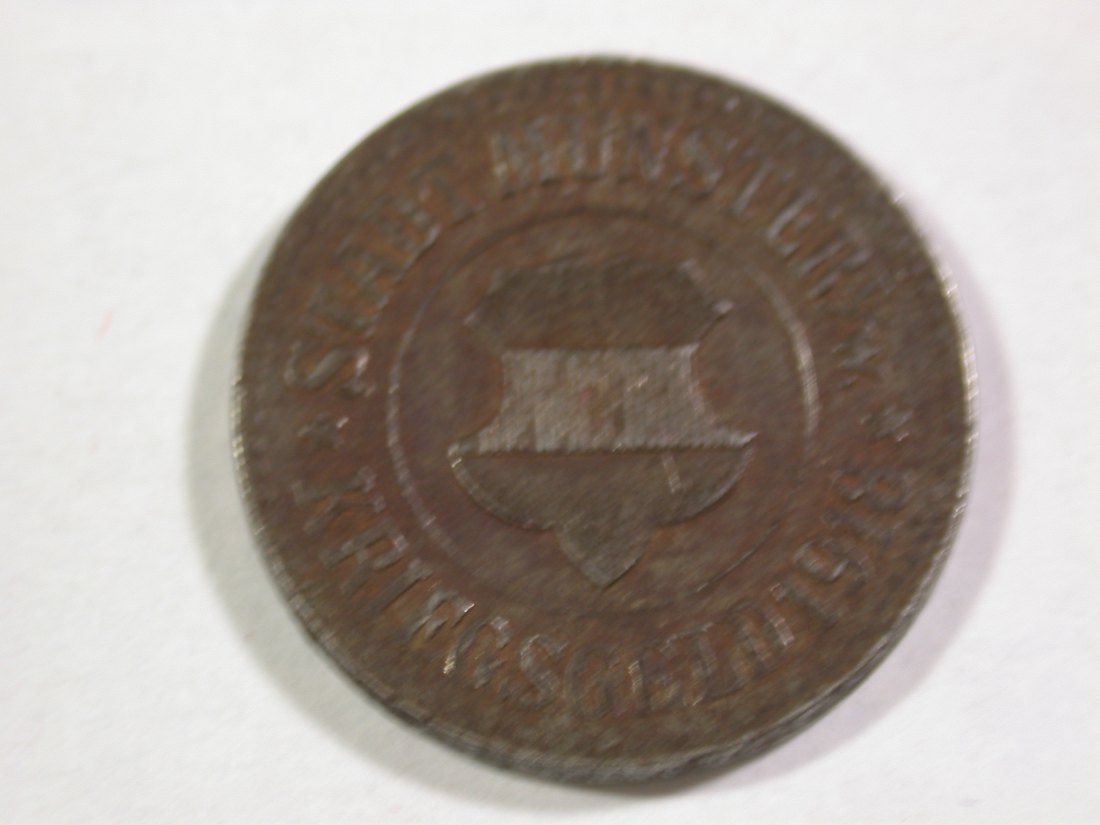  B44 Münster  10 Pfennig 1918 in Eisen in sehr schön  Originalbilder   