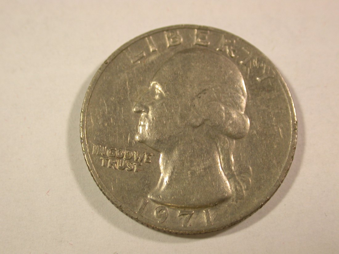  B44 USA Quarter Dollar 1971 in vz   Originalbilder   