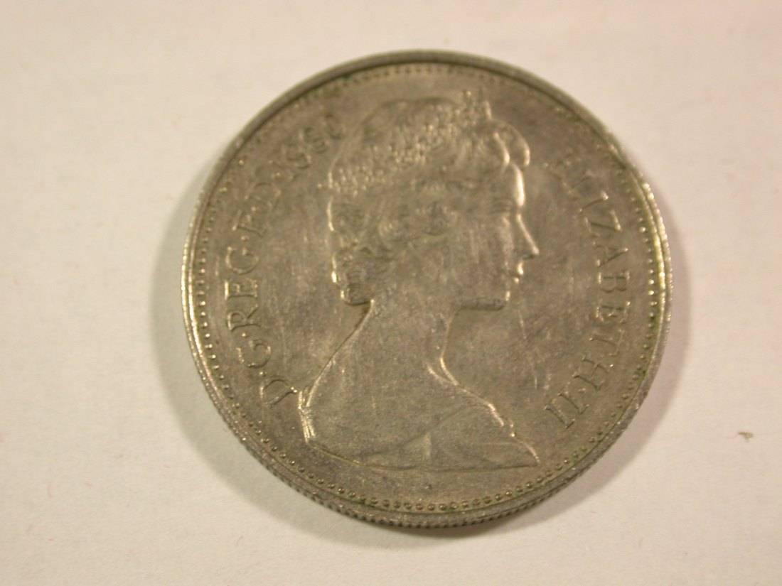  B44 Großbritannien 5 Pence 1980 in ss-vz Originalbilder   