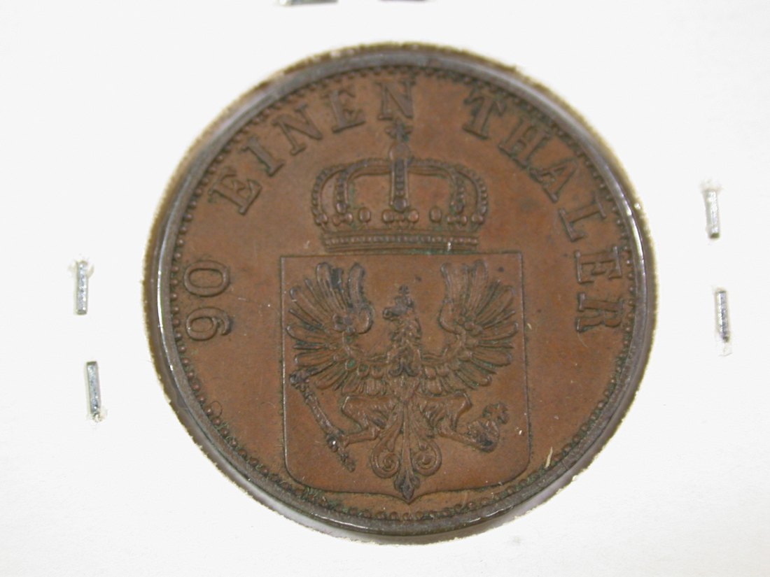  B44 Preussen  4 Pfennig 1871 C in vz-prfr  Originalbilder   