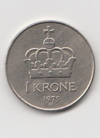  1 Krone Norwegen 1975  (K071)   