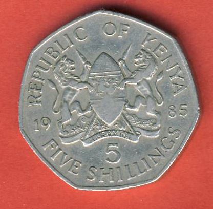  Kenia 5 Shillings 1985   