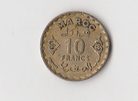  10 Francs Marokko 1371 (1952) (K091)   