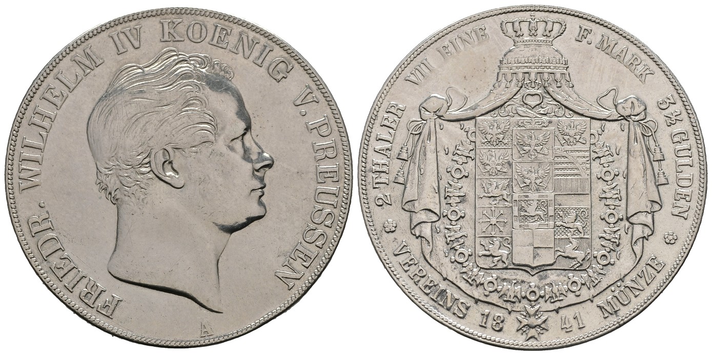 PEUS 7913 Preußen Friedrich Wilhelm IV. (1840 - 1861) Doppeltaler 1841 A Sehr schön