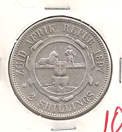 South Africa - 2 Shillings 1897 silber