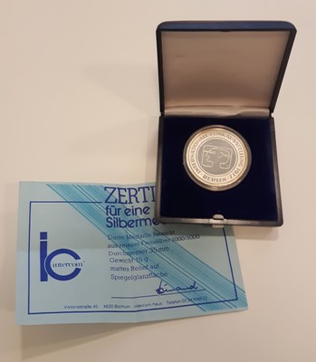  Deutschland Medaille  FM-Frankfurt Feingewicht:  15g Silber  Berlin  pp   
