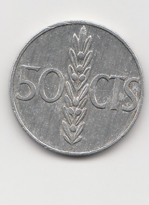 50 Centimos Spanien 1966 (K259)   
