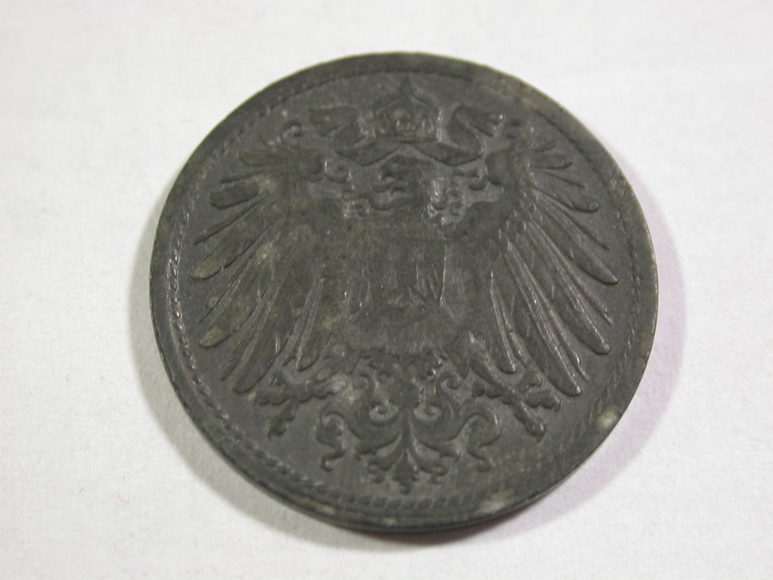 B45 KR Ersatzmünze 10 Pfennig 1922 Zink in ss/ss+ Originalbilder   