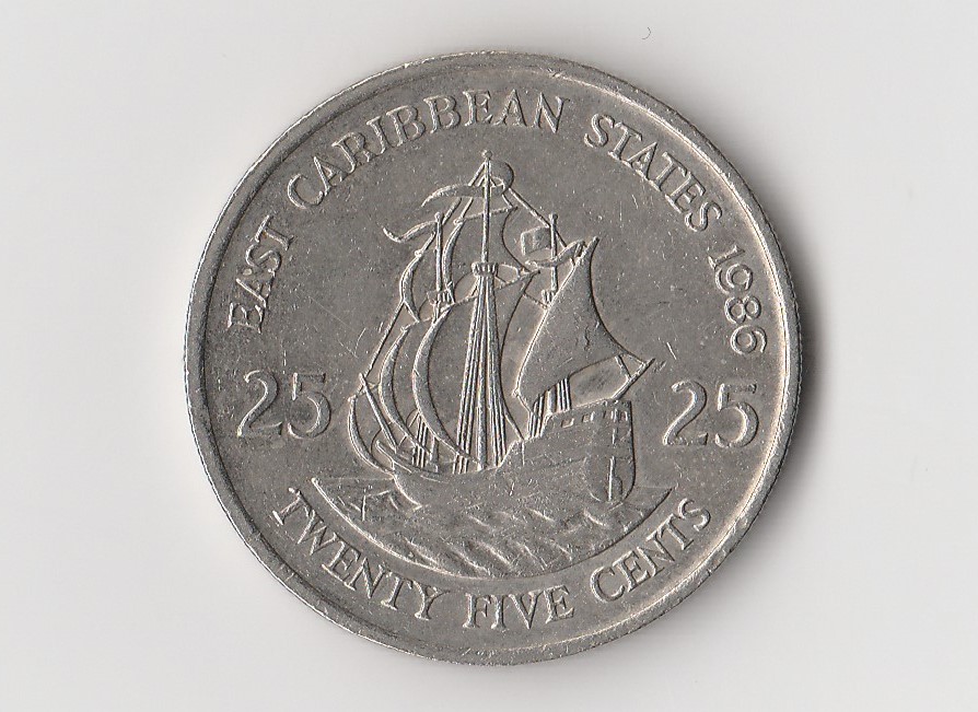 25 Cent Ostkaribische Staaten 1986 (K290)