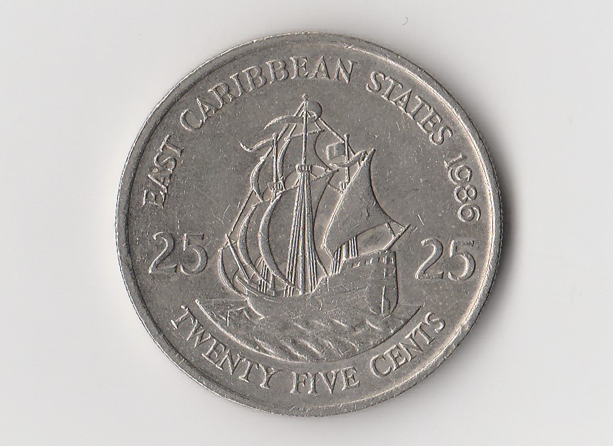  25 Cent Ostkaribische Staaten 1986  (K290)   