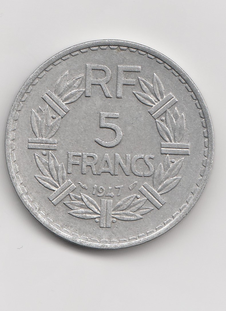  5 Francs Frankreich 1947 / Paris / (K304)   