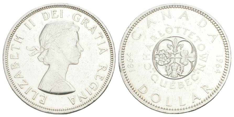  Canada, Dollar 1964, AG; 23,36 g   