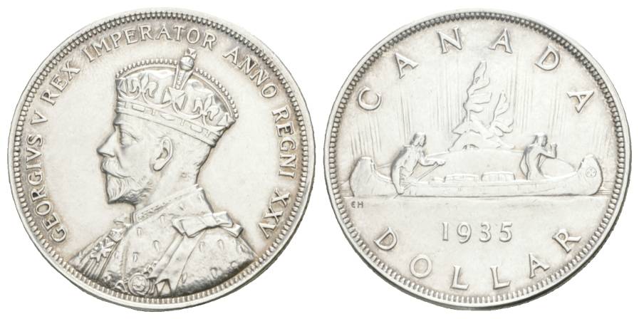  Canada, Dollar 1935, AG; 23,35 g   