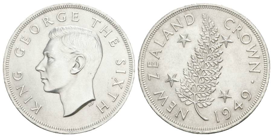  New Zealand, Crown 1949; AG, 28,37 g   