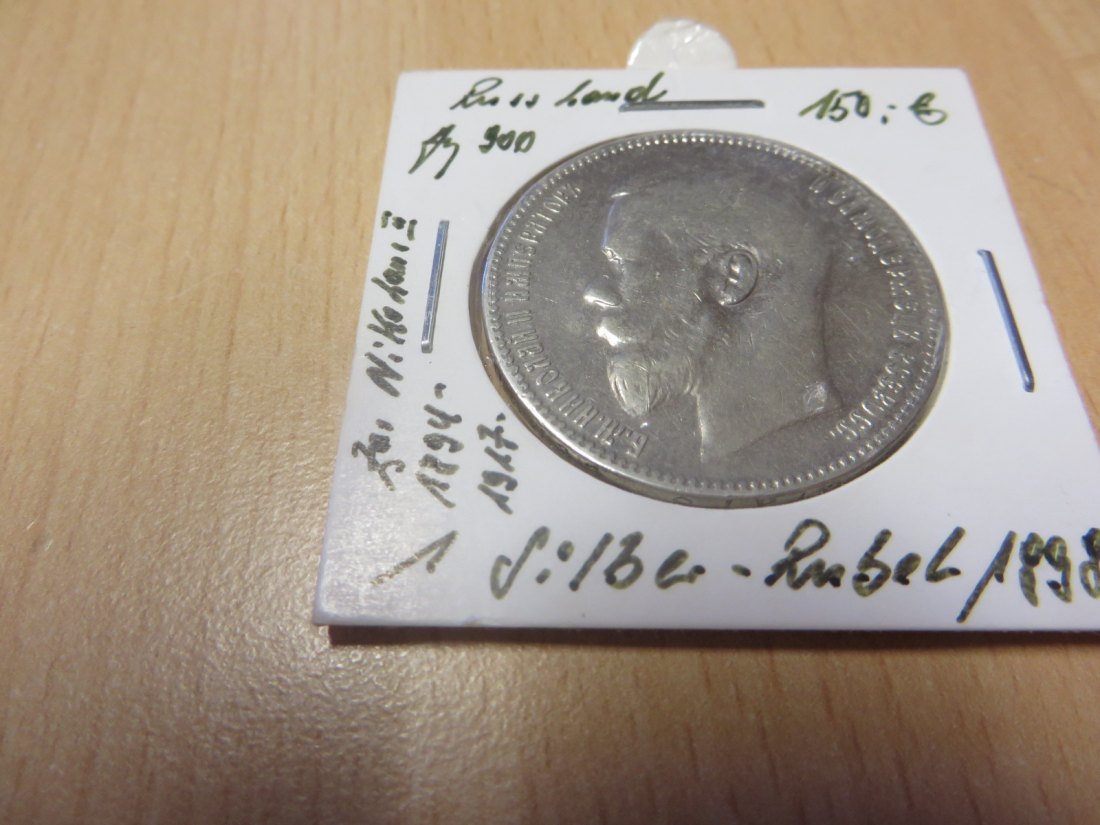 Russland 1 Rubel 1898 Zar Nikolaus II., Silber
